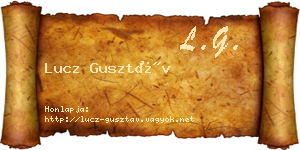 Lucz Gusztáv névjegykártya