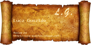 Lucz Gusztáv névjegykártya