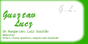 gusztav lucz business card