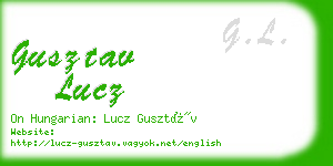 gusztav lucz business card